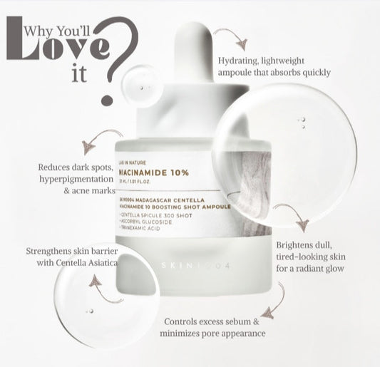 SKIN1004 Niacinamide 10 Boosting Shot -High-Power Brightening Ampoule Serum